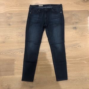 Ag Adriano Goldschmied dark wash skinny jeans